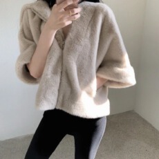 批发韩国chic秋冬复古气质连帽环保毛皮草宽松百搭毛绒外套<b class='q'>马甲</b>