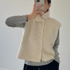 批发26春新圈圈羊毛毛绒绒软糯百搭高领针织马甲上衣加厚毛衣<b class='q'>外套</b>