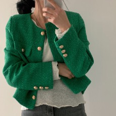 批发韩国chic 法式小香风外套女