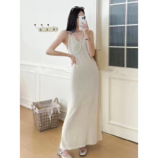 批发<b class='q'>实拍</b> chic简约百搭针织吊带长裙连衣裙内搭叠穿8815