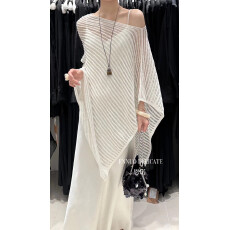 批发ENNUO 夏季新款防晒<b class='q'>罩衫</b>女气质百搭<b class='q'>镂空</b><b class='q'>针织</b>衫蝙蝠袖披肩斗篷上衣