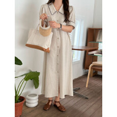 批发茶歇法式<b class='q'>连衣裙</b>春装2026春夏盐系穿搭<b class='q'>复古</b>小个子泡泡袖裙子