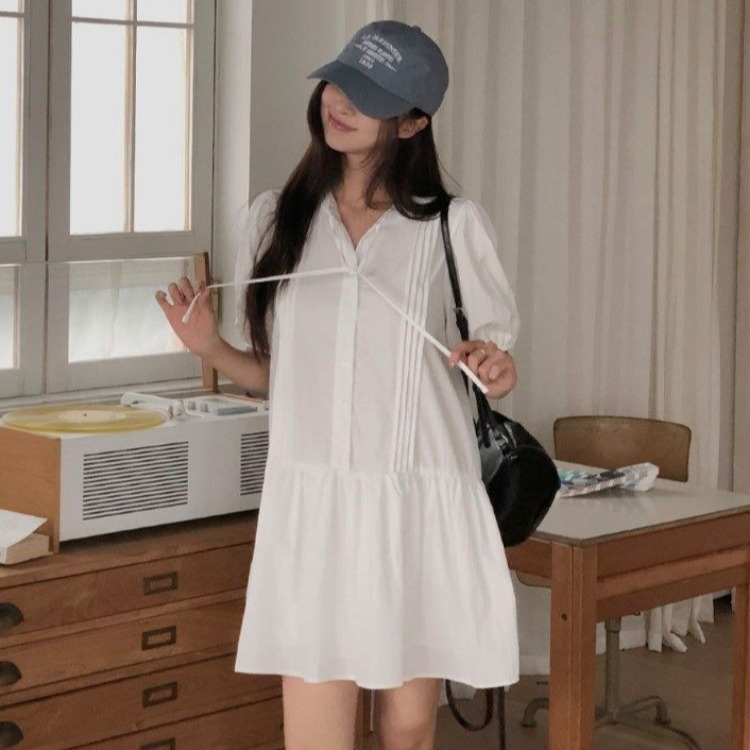 한 부서 편안함 품격 다용도 캐주얼 섹션 작은 청신 드레스 루즈핏 휴가 바람