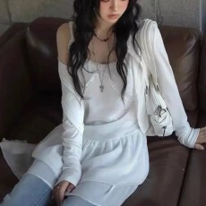 批发2026年 小众百搭不规则叠穿吊带<b class='q'>连衣裙</b>女小个子显瘦微透