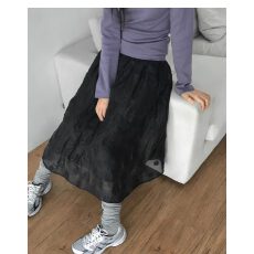 批发韩系浪漫少女立体花朵精致可爱纱裙休闲<b class='q'>百搭</b>长裙半身裙
