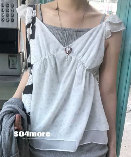 레트로 꽃무늬 한 여성 분위기 ins 보 주님 날다 소매 레이스 슬립 셔츠