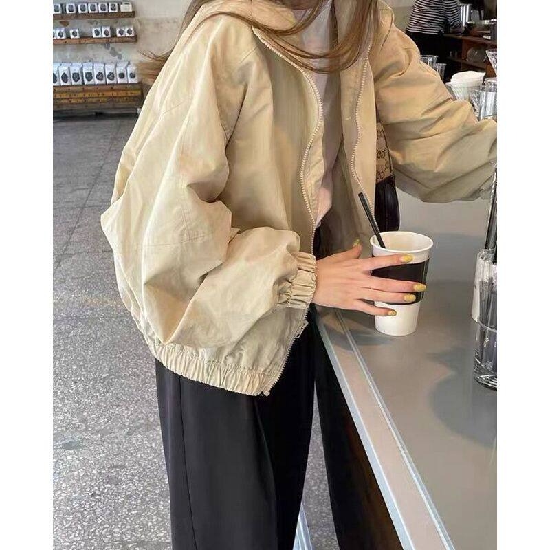 짧은 여성 코트 봄 가을 chic 작은 키 바람막이 고급 센스 캐주얼 재킷 여성 워크웨어 여성 의류 가을 의상 맨위