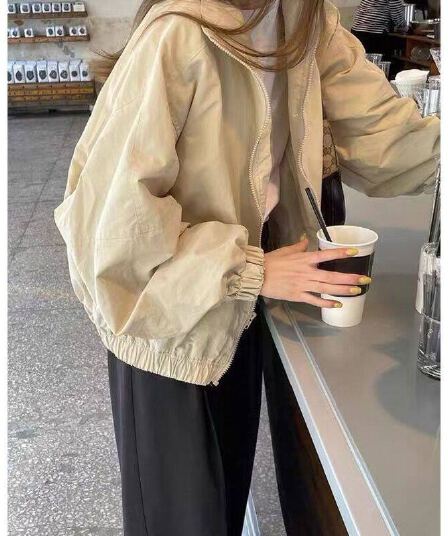 짧은 여성 코트 봄 가을 chic 작은 키 바람막이 고급 센스 캐주얼 재킷 여성 워크웨어 여성 의류 가을 의상 맨위