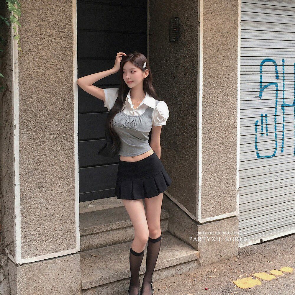 2026 년 한 부서 패치워크 디자인 몸매 가꾸기 다용도 여성 반팔 티셔츠