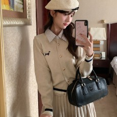 批发2026秋季新款刺绣毛针织衫短裙套装韩系气质休闲两件套女