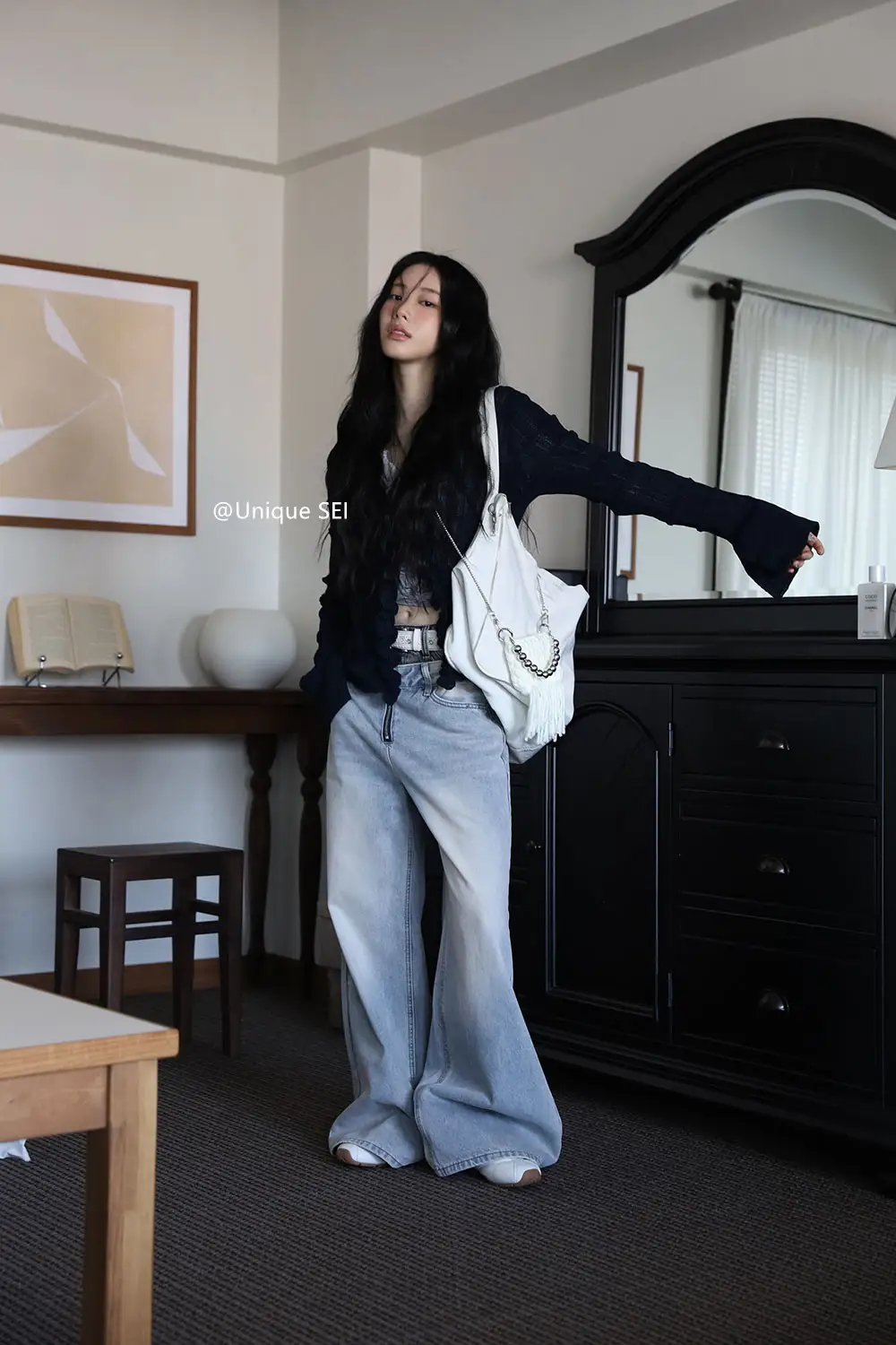 프릴 디테일 꽈배기 가디건 상세 이미지 3