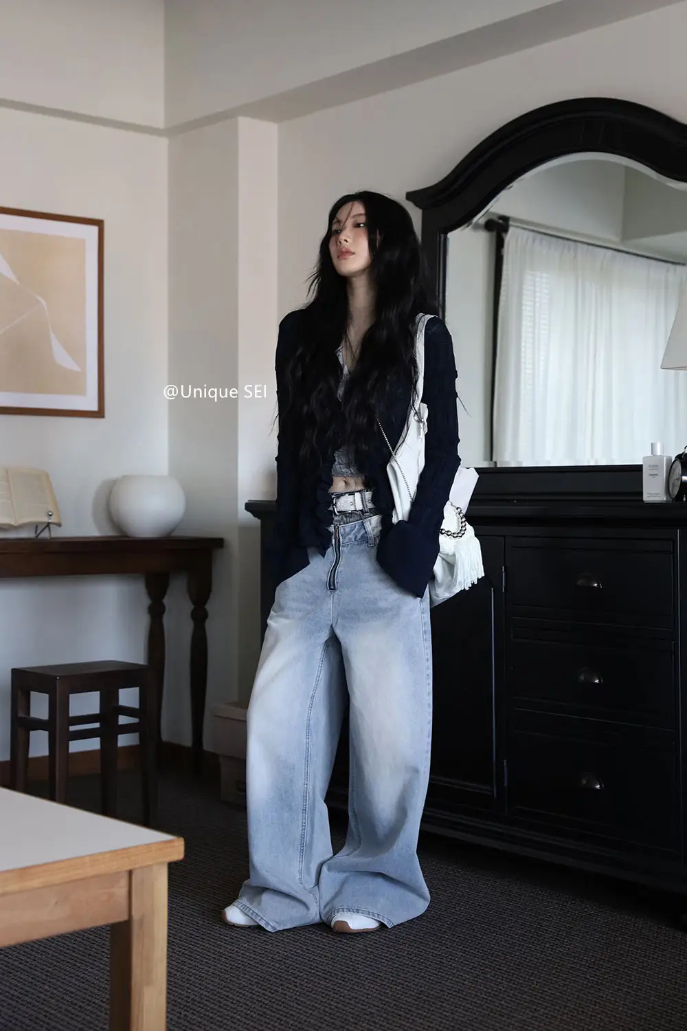 프릴 디테일 꽈배기 가디건 상세 이미지 4