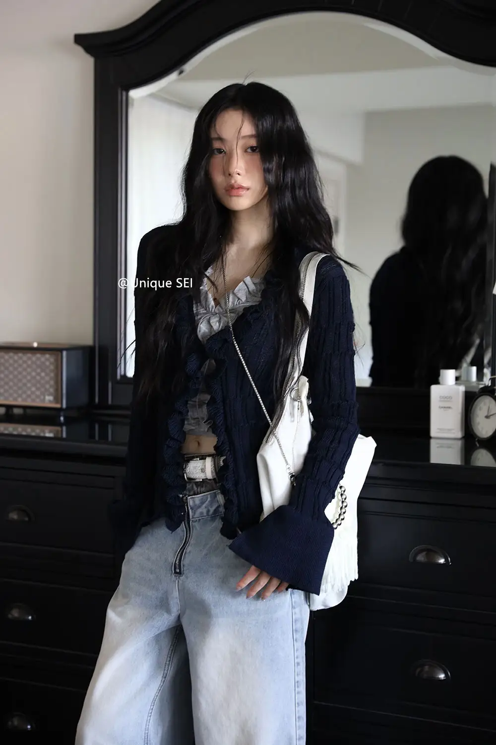 프릴 디테일 꽈배기 가디건 상세 이미지 13