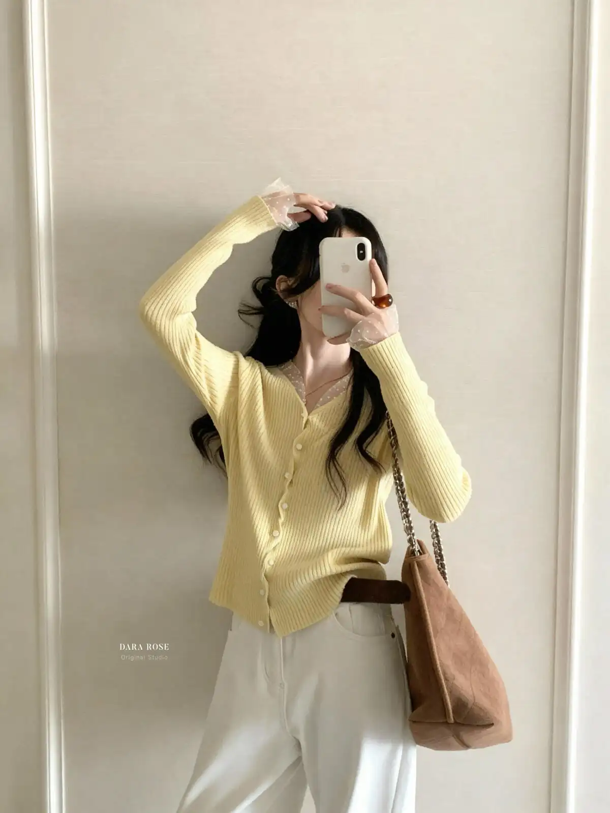 레이스 V넥 가디건 상세 이미지 12