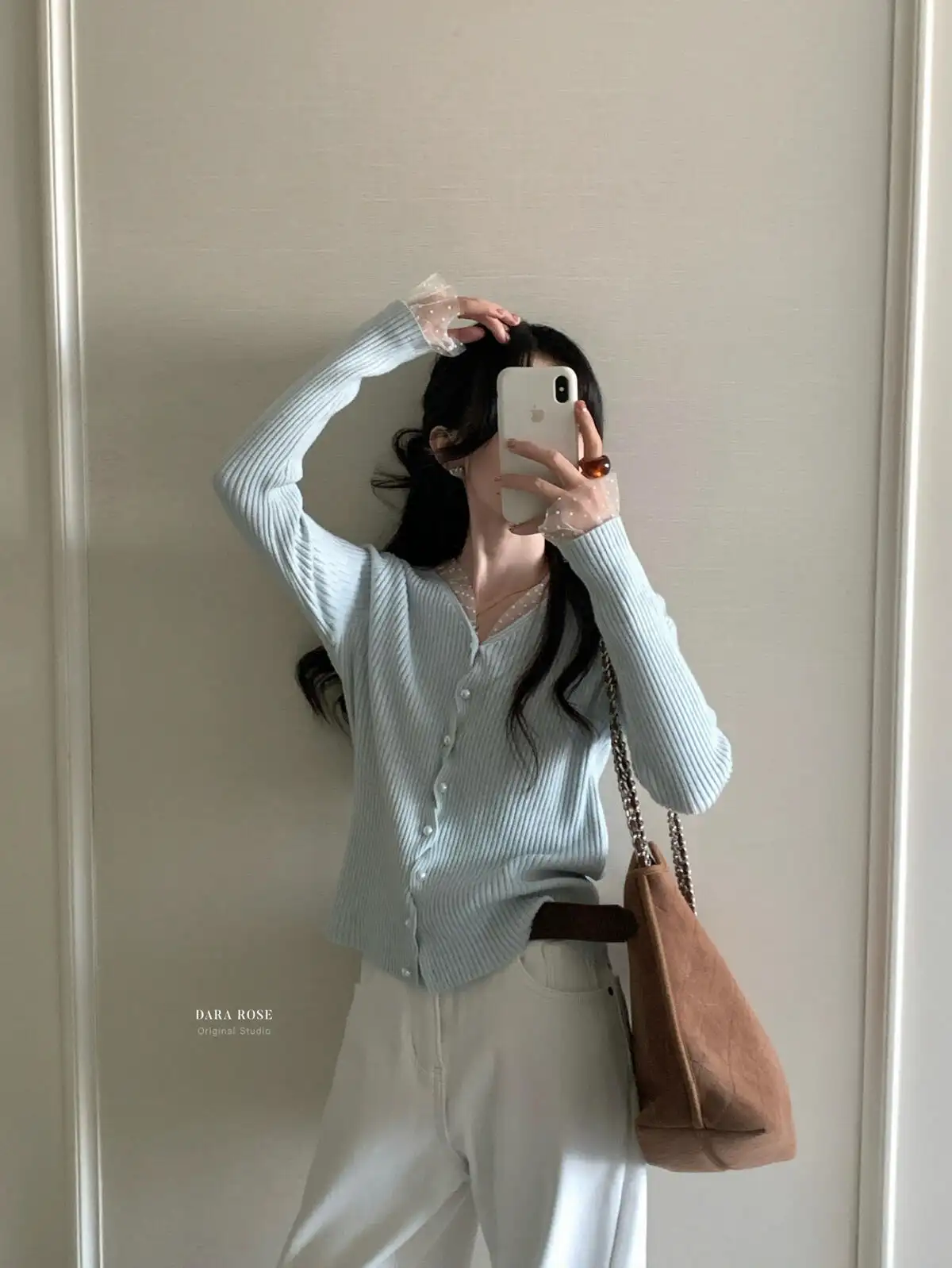 레이스 V넥 가디건 상세 이미지 17