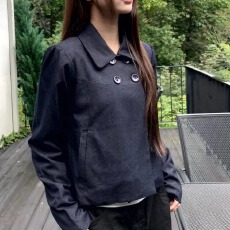 批发复古日系小众设计翻领长袖夹克外套女初冬新款<b class='q'>韩国</b>高级感气质上衣