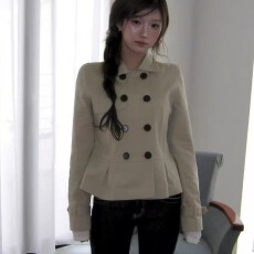 批发韩版ins风双排扣风衣女收腰设计感时尚百搭外套风衣