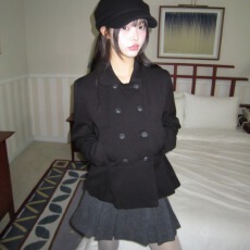 批发韩国ins风甜美少女韩国2026秋冬双排扣正肩收腰百褶西服外套风衣