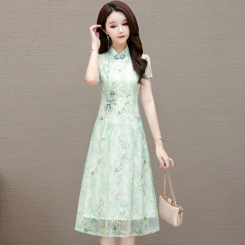 RY2247#新中式国风 改良版旗袍连衣裙