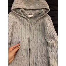 批发韩版灰色麻花拉链毛衣<b class='q'>外套</b>针织女春秋显瘦慵懒风软糯百搭开衫上衣