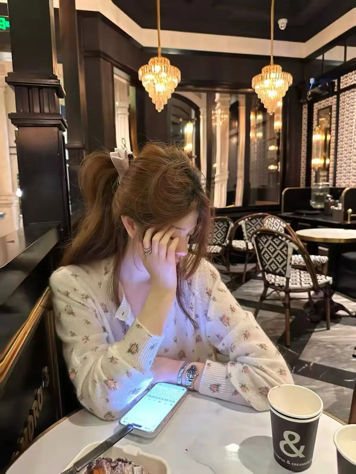 한국인기 플라워 니트 가디건 상세 이미지 16