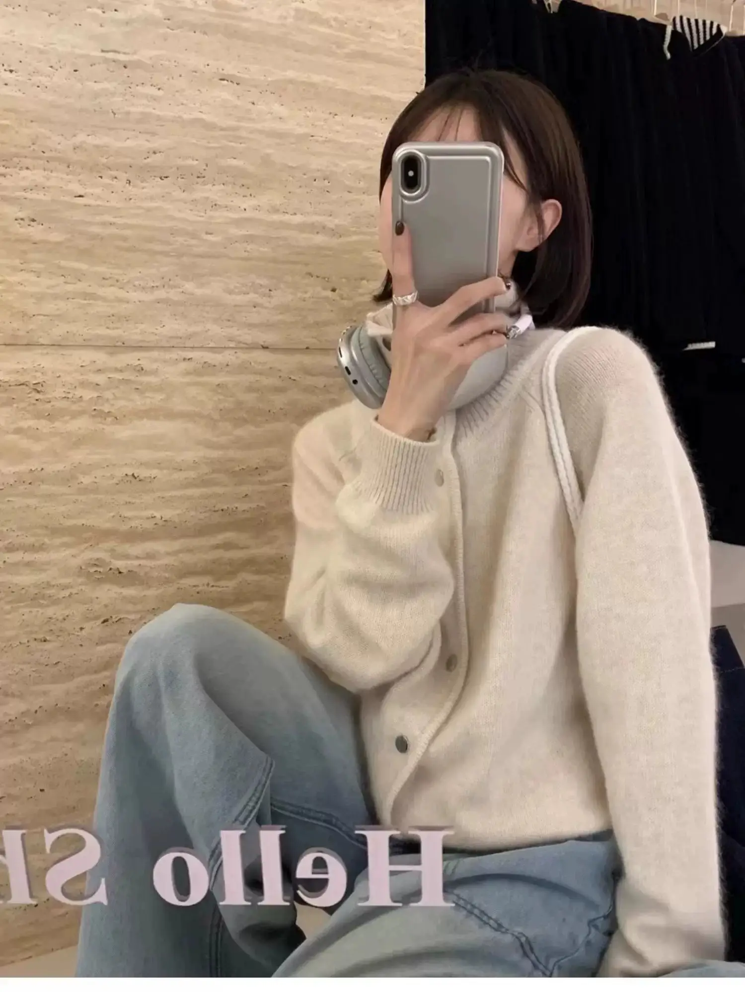 러플 칼라 니트 가디건 상세 이미지 2