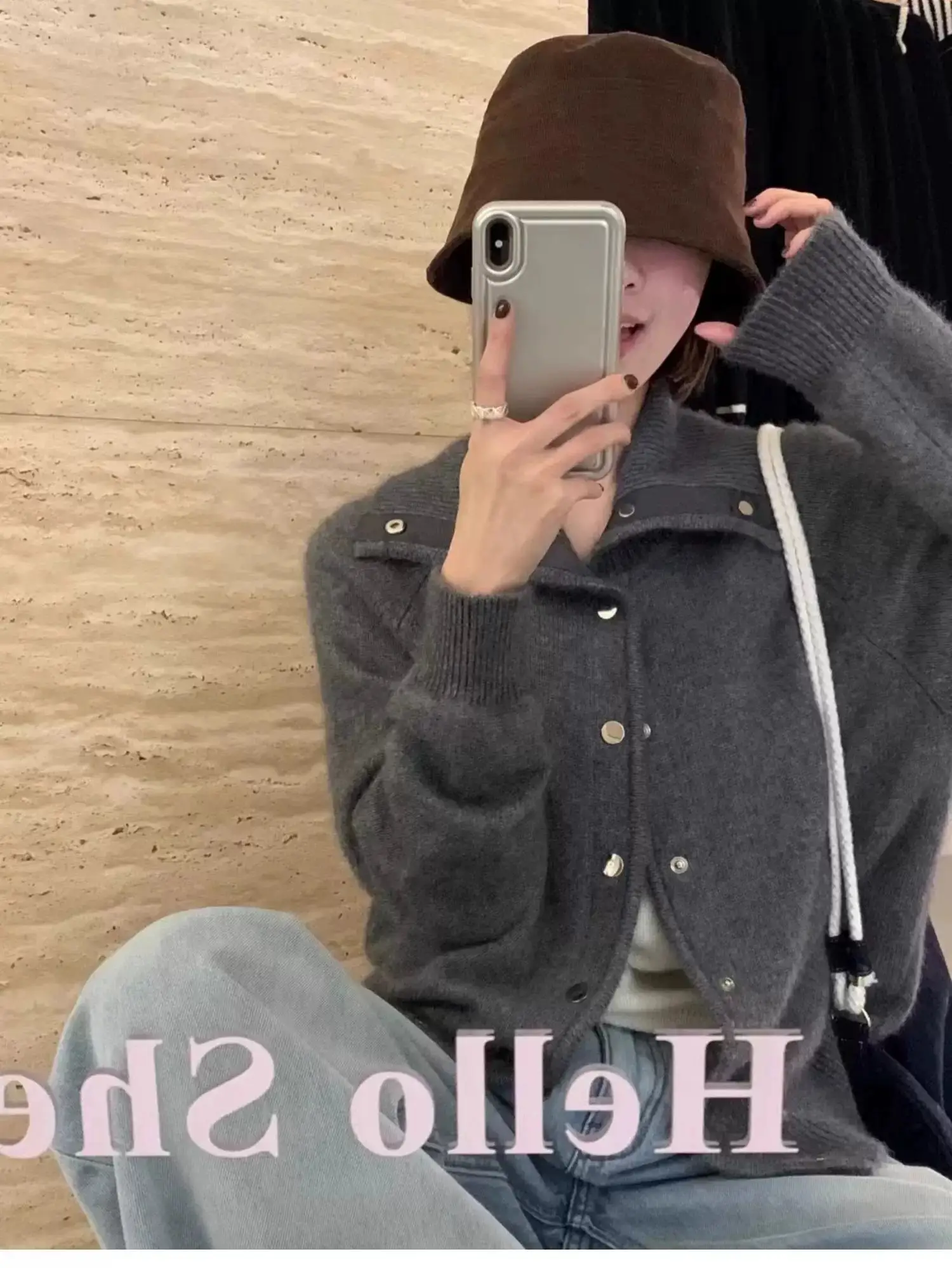 러플 칼라 니트 가디건 상세 이미지 6