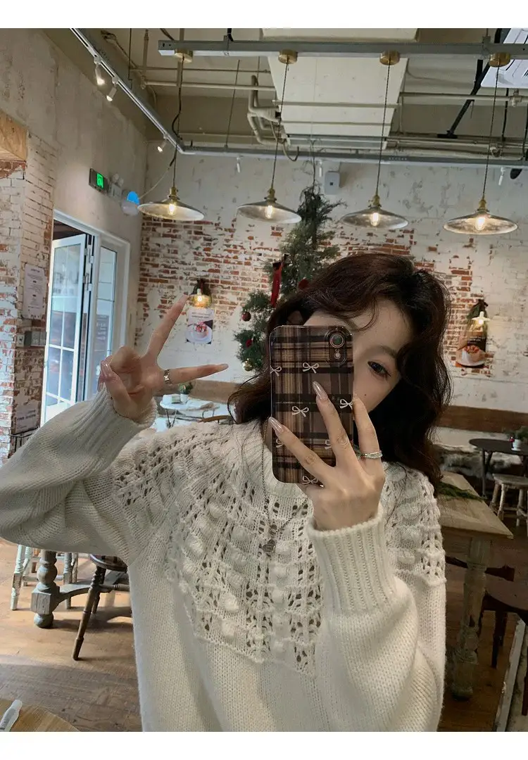 프랑스풍 입체 자수 레이스 니트 상세 이미지 53