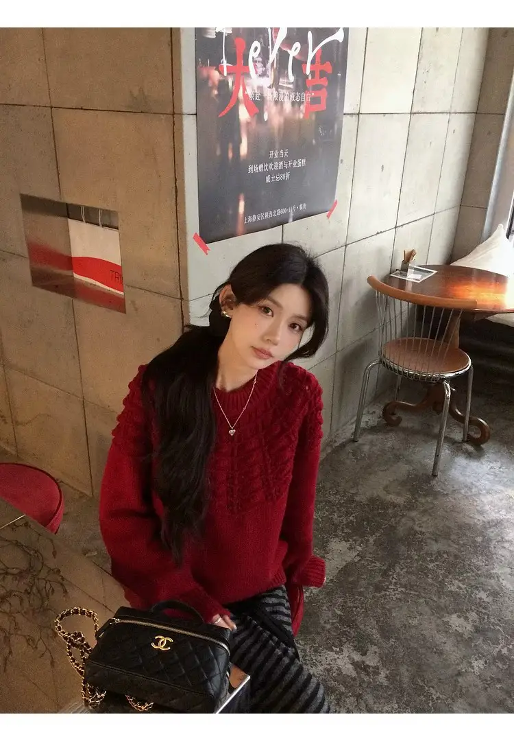 프랑스풍 입체 자수 레이스 니트 상세 이미지 57