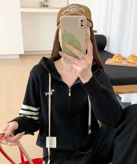 2026 봄 가을 강아지 에디션 양모 지퍼 후드 카디건 코트