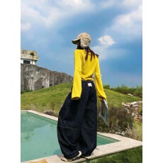 批发韩系长袖针织上衣女秋季穿搭通勤休闲宽松显瘦不起球毛衣