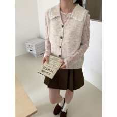 批发翻领针织衫外套女<b class='q'>夏</b>季新款短袖开衫高级感修身短款莱赛尔天丝上衣