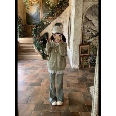 批发毛衣外套女2026秋季新款连帽长袖拉链宽松甜美穿搭<b class='q'>针织</b><b class='q'>开衫</b>上衣