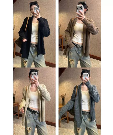 가을 새로운 스웨터 코트 니트 오픈 가디건 다용도 품격 외부 잡아라. 의류 긴팔 느긋한 바람