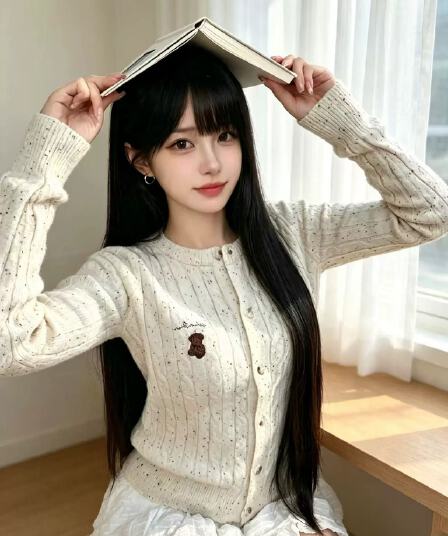 이른 가을 한 부서 학원 스타일 새로운 달콤함 연령 감소 쌀 화이트 스웨터 꽈배기 니트 오픈 가디건 여성 자수 맨위 재킷