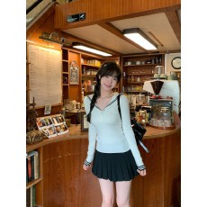 批发院风海军领撞色长袖T恤女装早秋韩系温柔减龄上衣