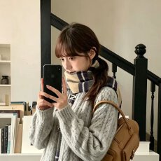 批发韩系时尚金属扣毛衣外套女装秋冬2026新款设计感小众<b class='q'>翻领</b>开衫上衣