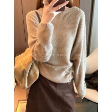 批发侧边纽扣绵羊毛针织衫女<b class='q'>欧洲站</b>2026早秋<b class='q'>新款</b>欧货女装时尚打底衫潮