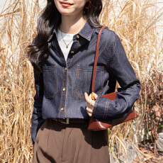 批发不掉色的牛仔<b class='q'>衬衫</b>女