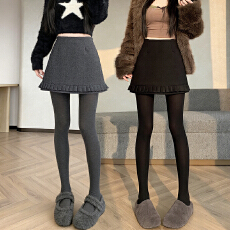 批发实拍 深灰色毛呢<b class='q'>半身裙</b>2025冬季新款超好看设计感A字短裙子