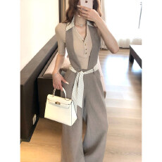 批发Barb Chill 酷姐标配/结构主义<b class='q'>连体裤</b>套装女春季阔腿裤背带工装裤