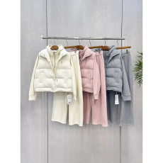 批发羽绒棉马甲三件套女2025新款冬季<b class='q'>休闲</b>运动小个子加绒加厚卫衣<b class='q'>套装</b>