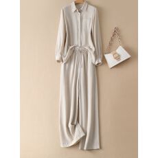 批发老钱风仿亚麻套装<b class='q'>女</b>春秋季新款松弛感长袖衬衫阔腿<b class='q'>裤</b><b class='q'>棉麻</b>两件套装