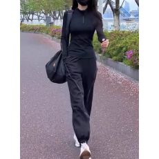 批发春秋新款休闲运动套装女今年流行小个子减龄<b class='q'>显瘦</b>户外跑步服两件套