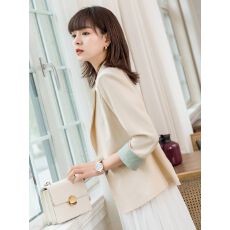批发薄款时尚西装外套女春夏小个子2026新款气质<b class='q'>百搭</b>七分袖法式小西服