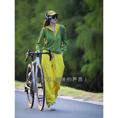 批发<b class='q'>欧洲站</b>时尚运动风减龄长裤一整套纽扣假两件长袖连帽上衣两件套女