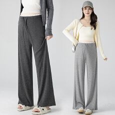 批发实拍孕妇裤春季2026新款糯米阔腿裤垂坠感无托腹直筒阔腿裤休闲裤