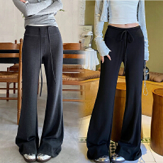 批发现<b class='q'>孕妇</b><b class='q'>针织</b>微喇裤子春夏季薄款2026新款垂坠感托腹裤微喇休闲裤子