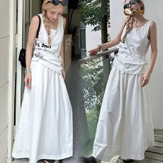 批发现孕妇半身裙百搭垂感高腰夏季女2026新款大裙摆显瘦长款a字裙子