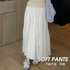 批发现孕妇小众设计感拼接长款半身裙2026女春<b class='q'>夏</b>季坠感百搭蛋糕长裙